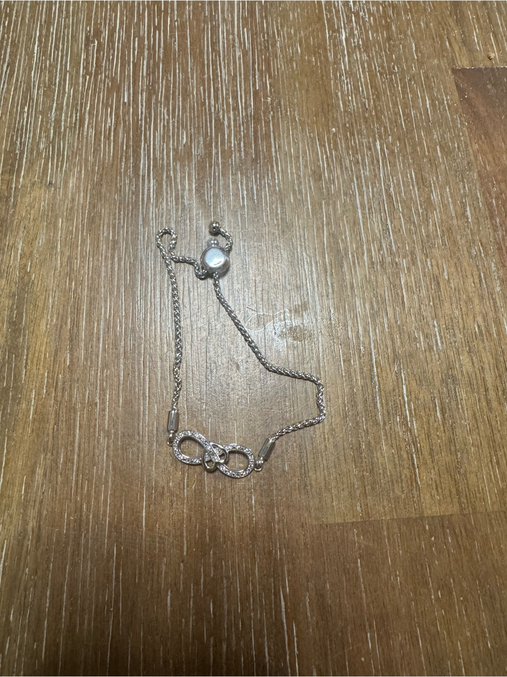 Sterling Silver Infinity Slider Bracelet in Silver